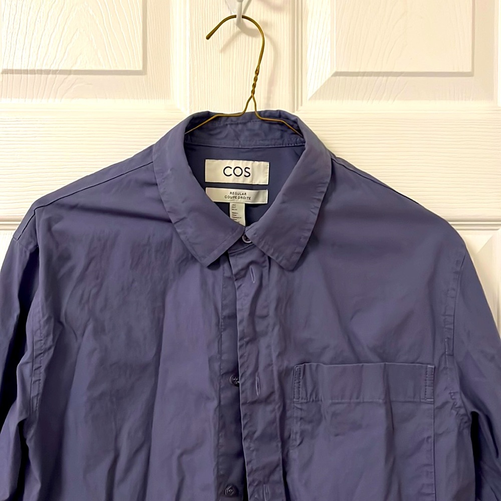 Blue-grey COS men’s 100% cotton dress shirt